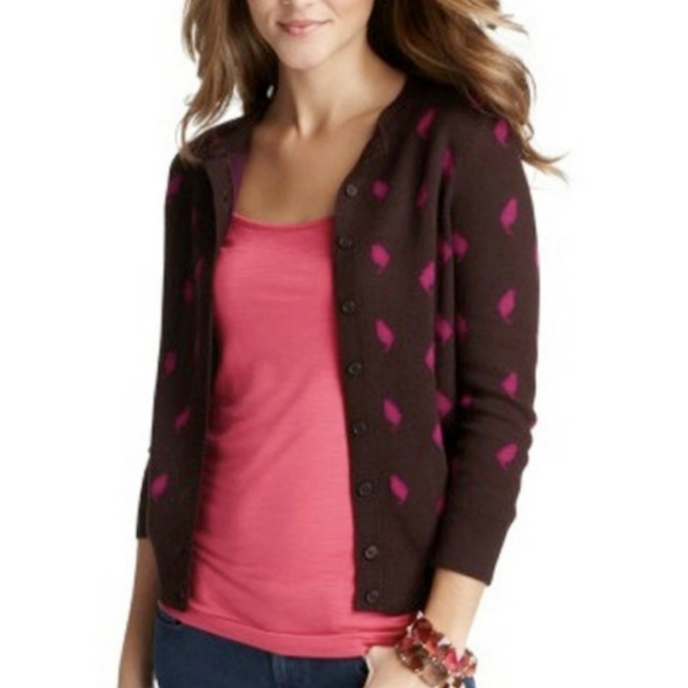 Loft Kitty Cat Cardigan Sweater Size XS